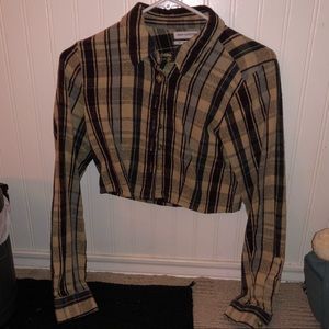 NWOT Urban Outfitters Cropped Button Up